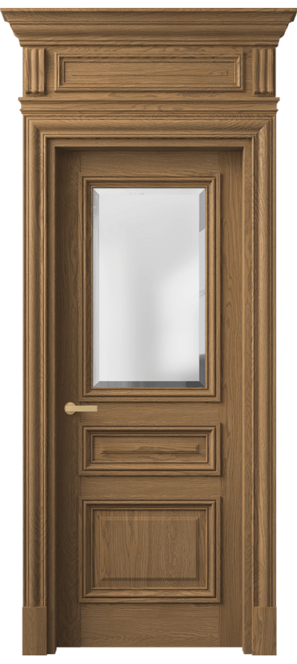 Межкомнатная дверь Antique 7304 Дуб мускатный матовый Сатинированное стекло с фацетом, 6 мм Цена 210900 ₽ | Volhovec