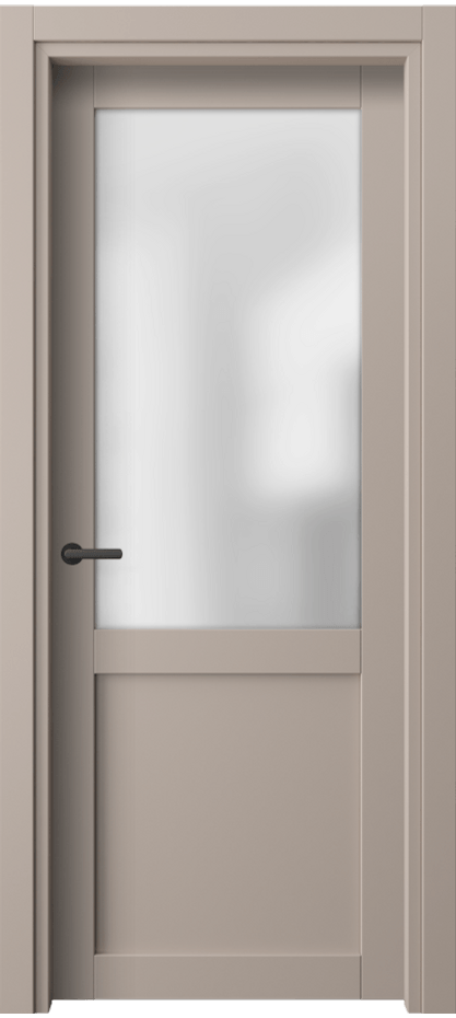 Межкомнатная дверь Neo 2122 ПЭТ серо-коричневый  Сатинированное стекло Цена 30499 ₽ | Volhovec