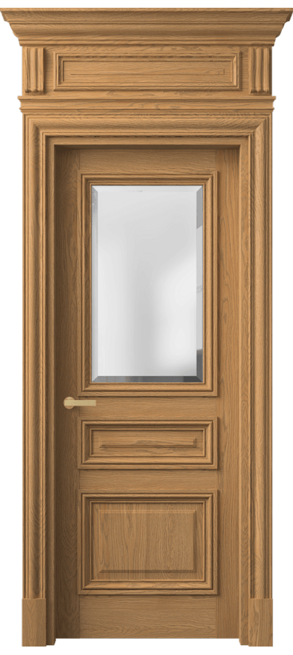 Межкомнатная дверь Antique 7304 Дуб пшеничный матовый Сатинированное стекло с фацетом, 6 мм Цена 200855 ₽ | Volhovec