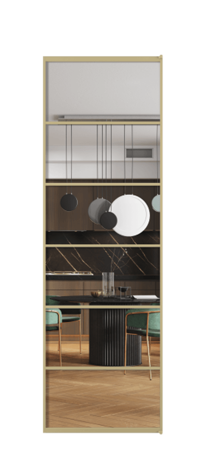 Алюминиевая дверь АЛПЛ040.04  Прозрачное стекло "Кристал Вижн", калёное Цена 145530  | Volhovec