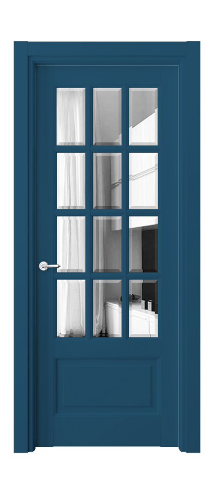 Межкомнатная дверь Toscana Grigliato 6313 Бук белоснежный Двустороннее зеркало с фацетом, триплекс, 8 мм Цена 117599 ₽ | Volhovec