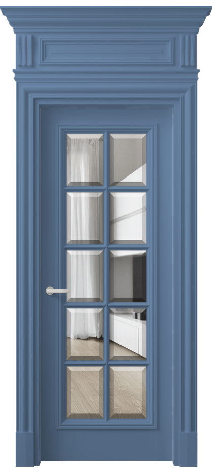 Межкомнатная дверь Antique 7310 Бук белоснежный Прозрачное стекло с фацетом, 6 мм Цена 261500 сом | Volhovec