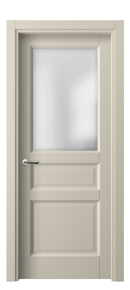 Межкомнатная дверь Galant 1432 ПЭТ светло-бежевый Сатинированное стекло Цена 33699 ₽ | Volhovec