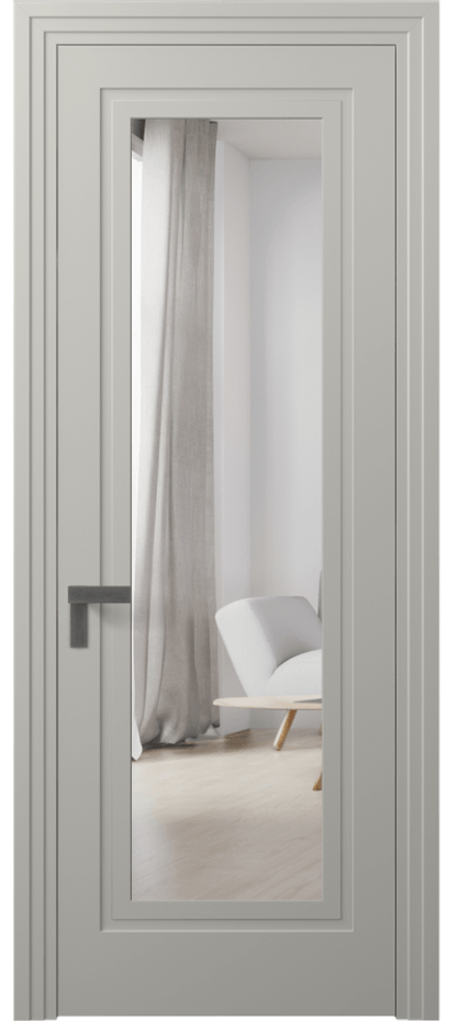 Межкомнатная дверь Rocca 8303 Матовый тёплый серый Двустороннее зеркало, триплекс Цена 71319 ₽ | Volhovec