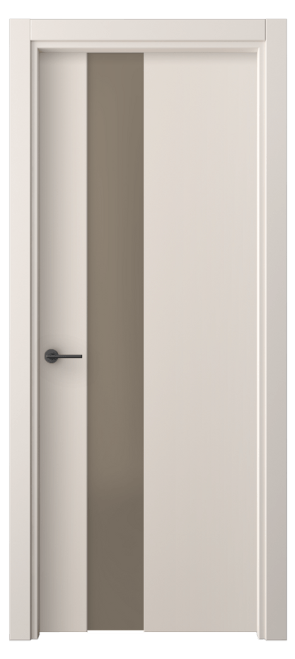 Межкомнатная дверь Freedom 4224 ПЭТ пудровый бежевый Сатинированное бронзовое стекло, триплекс Цена 30799 ₽ | Volhovec