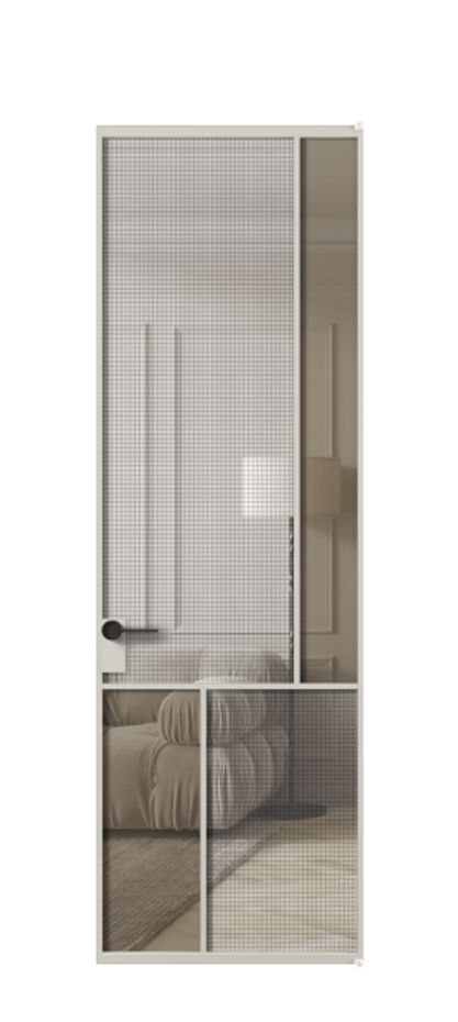 Дверь межкомнатная Mosaic АЛПЛ041.21 Алюминий тёплый серый Декоративное стекло с сеткой "Mesh silver", триплекс, 6 мм + Прозрачное бронзовое стекло, триплекс, 6 мм Без короба АТСР Цена 96160 Стоимость комплекта двери включает:
1. Полотно (600/650/700/750/800/850/900/950*2000-2400 мм).
2. Короб
3. Комплект фурнитуры (2 торцевые петли и магнитный замок с ответной планкой). Фабрика дверей Волховец 8 (800) 551 43 19 Межкомнатная дверь Mosaic АЛПЛ041.21 Алюминий тёплый серый Декоративное стекло с сеткой "Mesh silver", триплекс, 6 мм + Прозрачное бронзовое стекло, триплекс, 6 мм Цена 96160 ₽ | Volhovec