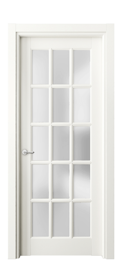 Межкомнатная дверь Toscana Grigliato 6311 Бук жемчуг Сатинированное стекло Цена 114199 ₽ | Volhovec