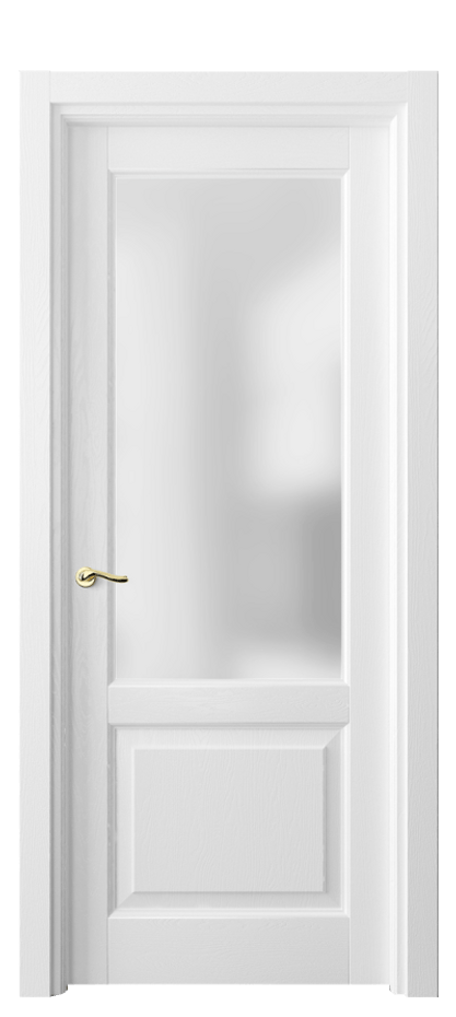 Межкомнатная дверь Lignum 0740 Дуб белоснежный Сатинированное стекло Цена 98559 ₽ | Volhovec