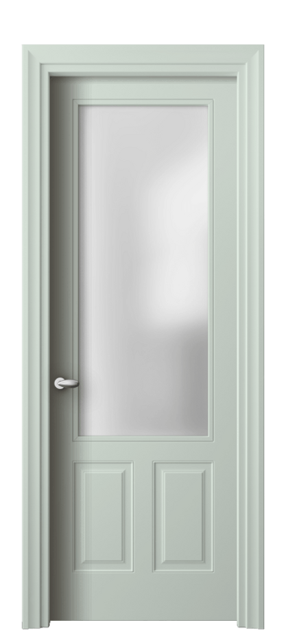 Межкомнатная дверь Esse 8522 Матовый белоснежный Сатинированное стекло Цена 68799 ₽ | Volhovec