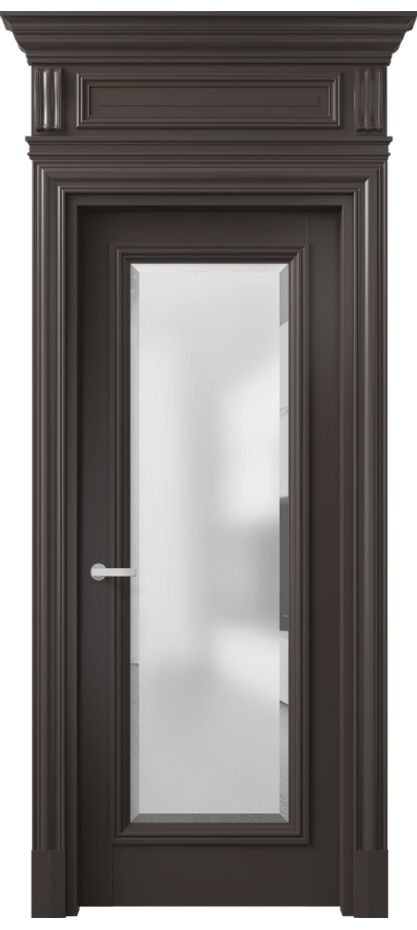 Дверь межкомнатная Антик 7300 Матовый антрацит Сатинированное стекло с фацетом КЭП + Объёмный фриз + Карниз МАН Цена 164609 ₽ Наличники уже входят в базовый комплект. Фабрика дверей Волховец 8 (800) 551 43 19 Межкомнатная дверь Антик 7300 Матовый антрацит Сатинированное стекло с фацетом Цена 164609 ₽ | Volhovec