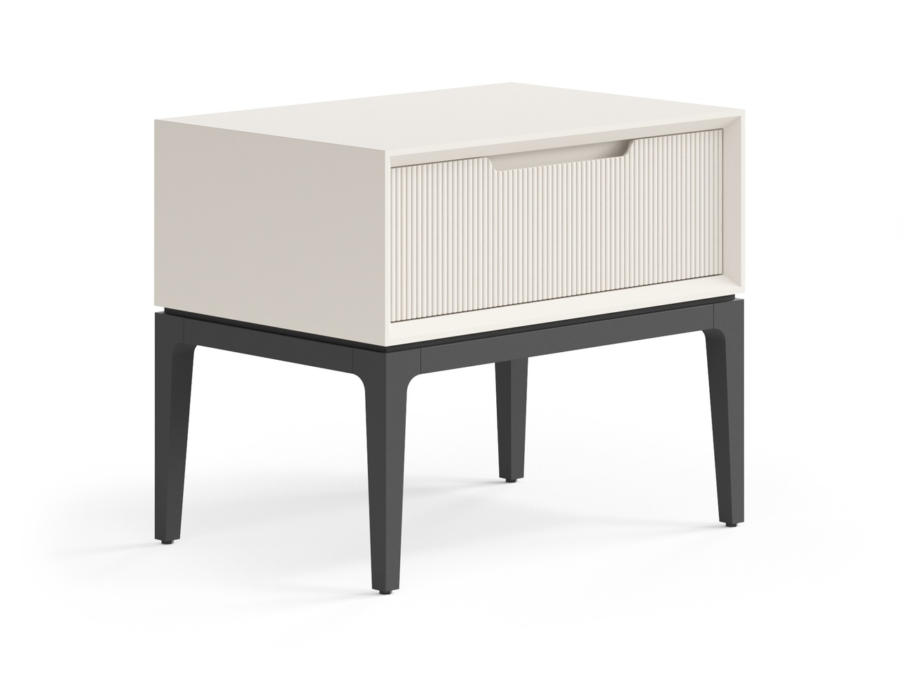 Тумба прикроватная Velvet 1 ящик Матовый облачно-серый