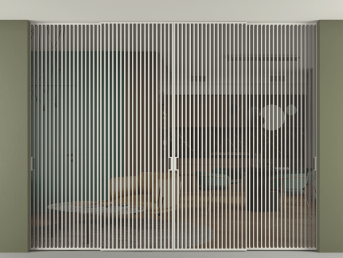 Перегородка Formato внутри проёма скрытое крепление в потолок 4 створки АЛПР 040.06 Алюминий Белый Прозрачное серое стекло, триплекс. Скрытый короб БЕЛ Цена 917820 ₽ 1. Полотно 4 шт. (800/2100 мм)
2. Комплект установки раздвижной системы
3. Базовый комплект фурнитуры
4.Ручка RONDO. Фабрика дверей Волховец 8 (800) 551 43 19 Перегородка Formato внутри проёма скрытое крепление в потолок 4 створки АЛПР 040.06 Алюминий Белый Прозрачное серое стекло, триплекс Цена 917820 ₽ | Volhovec