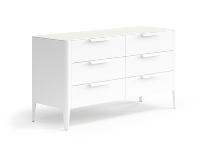 Мебель Комод Piega 6 ящиков. Цвет Матовый светло-серый. Материал Гладкая эмаль. Коллекция Комод Piega 6 ящиков. Картинка.