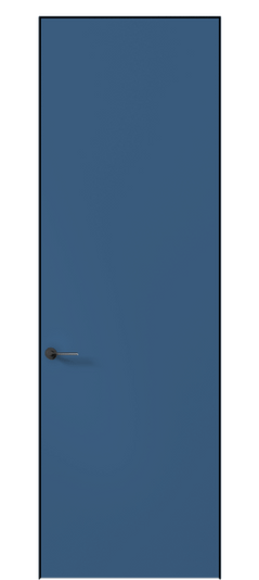 Дверь межкомнатная 0010 АКП Бриллиантово-синий RAL 5007. Цвет RAL Бриллиантово-синий RAL 5007. Материал Гладкая эмаль. Коллекция Planum Pro. Картинка.