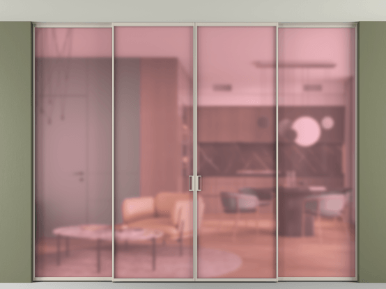 Алюминевая перегородка АЛПР 040.01_АСБЖ_САТ РОЗ_new. Цвет Алюминий светло-бежевый. Материал Алюминий в эмали. Коллекция Перегородка Formato внутри проёма скрытое крепление в потолок 4 створки. Фото. Алюминевая перегородка АЛПР 040.01_АСБЖ_САТ РОЗ_new. Цвет Алюминий светло-бежевый. Материал Алюминий в эмали. Коллекция Перегородка Formato внутри проёма скрытое крепление в потолок 4 створки. Картинка.