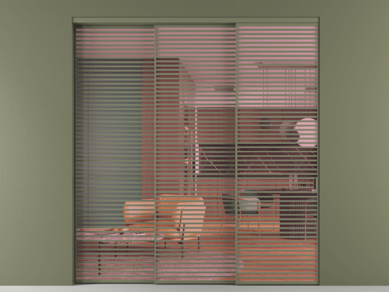 Алюминевая перегородка АЛПР 040.07_АОТ_ПРОЗ РОЗ_new. Цвет Алюминий оливковый тёмный. Материал Алюминий в эмали. Коллекция Перегородка Formato внутри проёма 3 створки с синхронным механизмом. Фото. Алюминевая перегородка АЛПР 040.07_АОТ_ПРОЗ РОЗ_new. Цвет Алюминий оливковый тёмный. Материал Алюминий в эмали. Коллекция Перегородка Formato внутри проёма 3 створки с синхронным механизмом. Картинка.