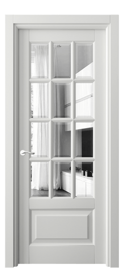 Дверь межкомнатная 0728 БССР ЗЕР-Ф. Цвет Бук светло-серый. Материал Массив бука эмаль. Коллекция Lignum. Картинка.