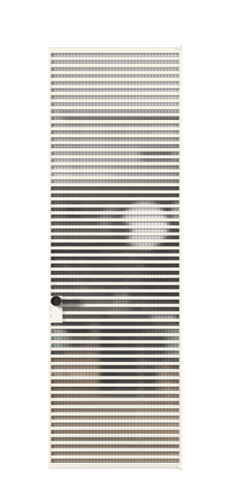 Дверь межкомнатная АЛПЛ040.07 АПБЛ MS. Цвет Алюминий пудровый белый. Материал Алюминий в эмали. Коллекция Formato. Картинка.