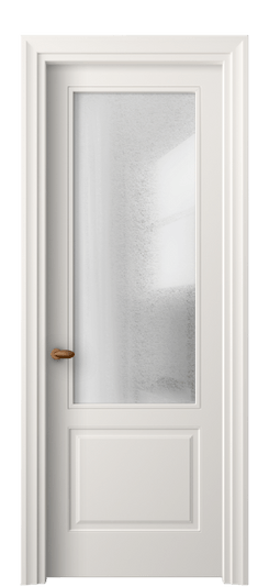 Дверь межкомнатная 8552 МПБЛ LED. Цвет Матовый пудровый белый. Материал Гладкая эмаль. Коллекция Esse. Картинка.