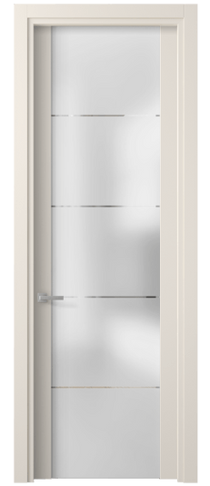 Дверь межкомнатная 4114 ПЭКБ ГРА. Цвет ПЭТ кремово-белый. Материал ПЭТ. Коллекция Planum. Картинка.