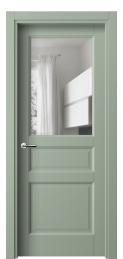 Дверь межкомнатная 1432 ПЭСО ПРОЗ. Цвет ПЭТ светло-оливковый. Материал ПЭТ. Коллекция Galant. Картинка.