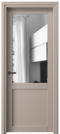 Дверь межкомнатная 2122 ПЭСК ДВ ЗЕР. Цвет ПЭТ серо-коричневый . Материал ПЭТ. Коллекция Neo. Картинка.