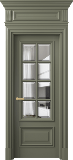 Дверь межкомнатная 7316 БОТ ПРОЗ Ф. Цвет Бук оливковый тёмный. Материал Массив бука эмаль. Коллекция Antique. Картинка.