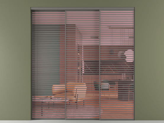 Алюминевая перегородка АЛПР 040.07_АКЛС_ПРОЗ РОЗ_new. Цвет Алюминий классический серый. Материал Алюминий в эмали. Коллекция Перегородка Formato внутри проёма 3 створки с синхронным механизмом. Фото. Алюминевая перегородка АЛПР 040.07_АКЛС_ПРОЗ РОЗ_new. Цвет Алюминий классический серый. Материал Алюминий в эмали. Коллекция Перегородка Formato внутри проёма 3 створки с синхронным механизмом. Картинка.