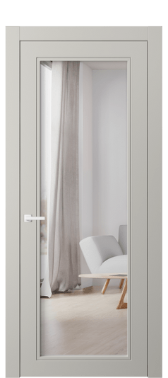 Дверь межкомнатная 8000 МТСР ДВ ЗЕР. Цвет Матовый тёплый серый. Материал Гладкая эмаль. Коллекция Neo Classic. Картинка.