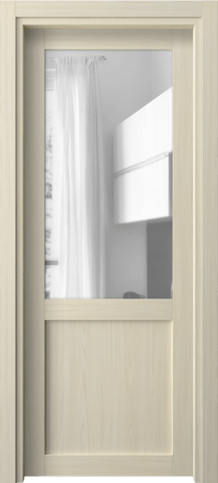 Дверь межкомнатная 2122 МОЯ ПРОЗ. Цвет Молочный ясень. Материал Ciplex ламинатин. Коллекция Neo1. Картинка.
