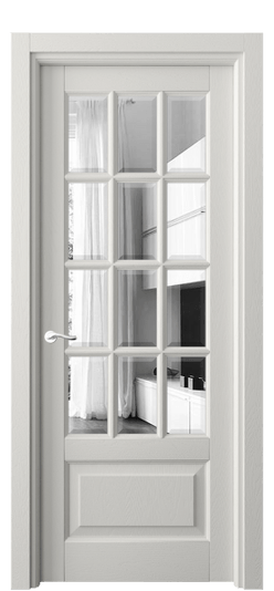 Дверь межкомнатная 0728 ДСР ЗЕР-Ф. Цвет Дуб серая эмаль. Материал Массив дуба эмаль. Коллекция Lignum. Картинка.