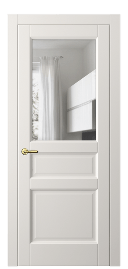 Дверь межкомнатная 1432 МПБЛ ПРОЗ. Цвет Матовый пудровый белый. Материал Гладкая эмаль. Коллекция Galant. Картинка.