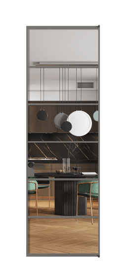 Межкомнатная дверь АЛПЛ040.04 Crystalvision АКЛС. Цвет Алюминий классический серый. Материал Алюминий в эмали. Коллекция Формато. Фото. Дверь межкомнатная АЛПЛ040.04 Crystalvision АКЛС. Цвет Алюминий классический серый. Материал Алюминий в эмали. Коллекция Формато. Картинка.