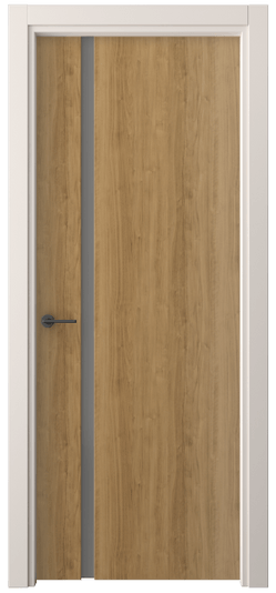 Дверь межкомнатная 4222 ГОР СЕР САТ. Цвет Грецкий орех. Материал Ламинатин. Коллекция Freedom. Картинка.