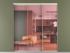 Перегородка Формато внутри проёма 3 створки с синхронным механизмом