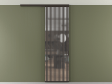 Перегородка Formato вдоль стены на потолок 1 створка