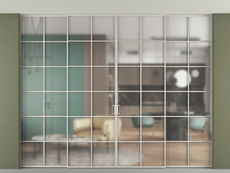 Перегородка Formato внутри проёма скрытое крепление в потолок 4 створки