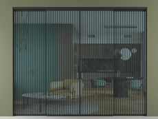 Перегородка Formato внутри проёма 4 створки