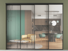 Перегородка Formato внутри проёма телескопик синхро 3