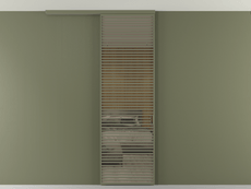Перегородка Формато вдоль стены на потолок 1 створка