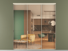 Перегородка Формато внутри проёма 3 створки