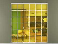 Перегородка Formato внутри проёма 3 створки