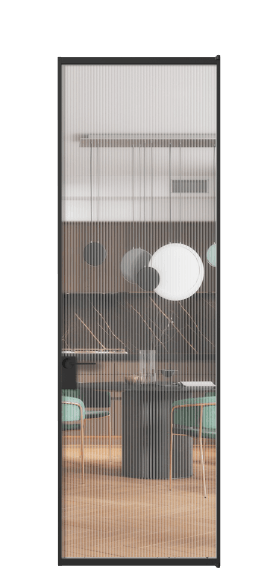 Дверь межкомнатная АЛПЛ040.01 Moru ЧЕР. Цвет Алюминий Черный. Материал Алюминий. Коллекция Формато. Картинка.