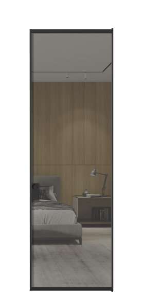 Дверь межкомнатная АЛПЛ040.01 Stopsol Grey ЧЕР. Цвет Алюминий Черный. Материал Алюминий. Коллекция Формато. Картинка.